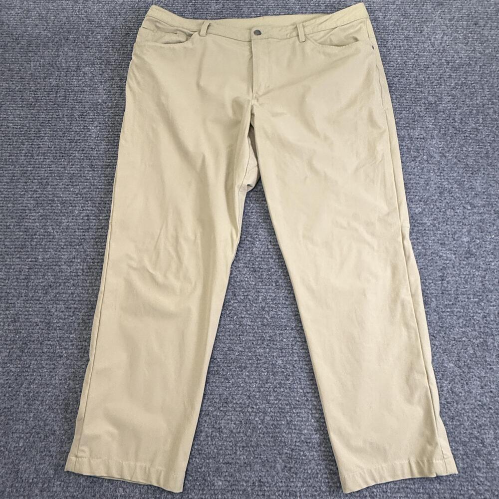 Lululemon Pants Mens 40 Khaki Stretch 5 Pocket Performance Work Tech 40x29